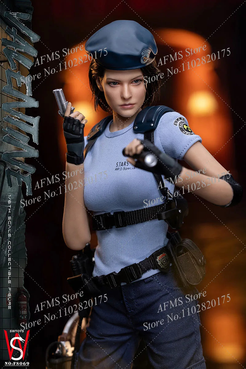 SWTOYS FS069 1/6 Scale Collectible Figure Smart Beautiful Female Police Officer Jill Full Set 12Inch Women Soldier Action Figure