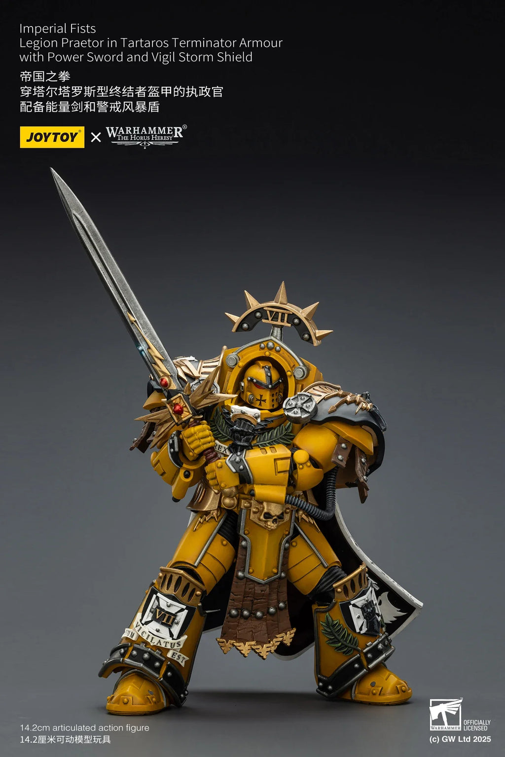 【MT】Pre-sale JOYTOY Warhammer 40K Imperial Fists Legion Praetorin Tartaros Terminator Armor Vigil StormShield 1/18 Action Figure