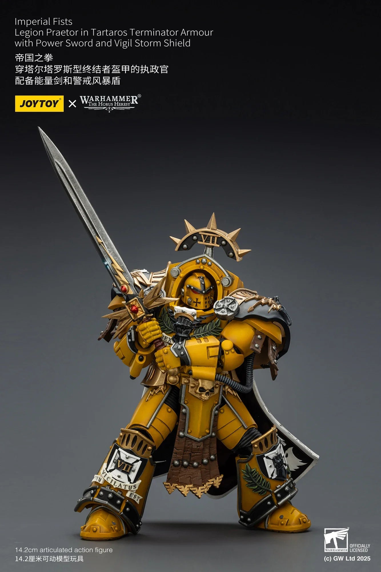 【MT】Pre-sale JOYTOY Warhammer 40K Imperial Fists Legion Praetorin Tartaros Terminator Armor Vigil StormShield 1/18 Action Figure
