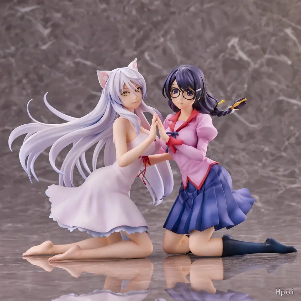 【Sofort lieferbar】UnionCreative Nekomonogatari(Kuro) Hanekawa Tsubasa und Black Hanekawa Schönheits-Anime-Ornamente Sammlung Geschenke