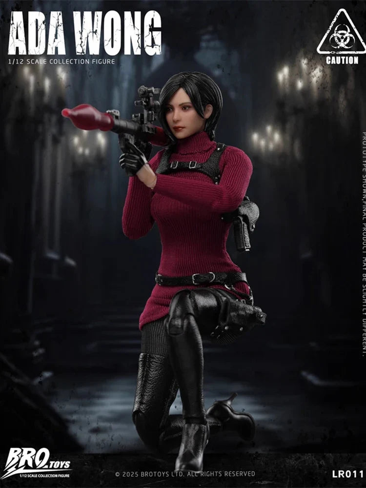 BROTOYS LR011 1/12 Ada Wang Red Sweater Classic Suit Cloth Action Figure Movable Eye Head Sculpt Design 6" Female Soldier Doll
