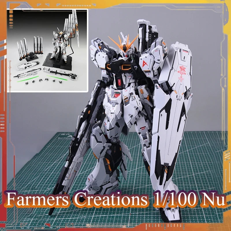 Farmers Creations Model RX-93 Nu Fighter Action Figure CMM GK Style 1/100 Scale Assembly Model Kit 24cm Anime Figures Free Gift