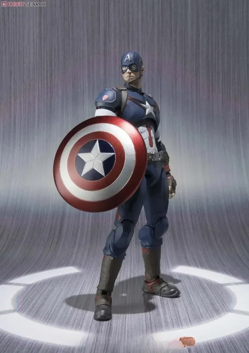 In Stock Bandai Original MARVEL S.H.Figuarts SHF Avengers：Age of Ultron Captain America Figure Model Collection Toy Gift