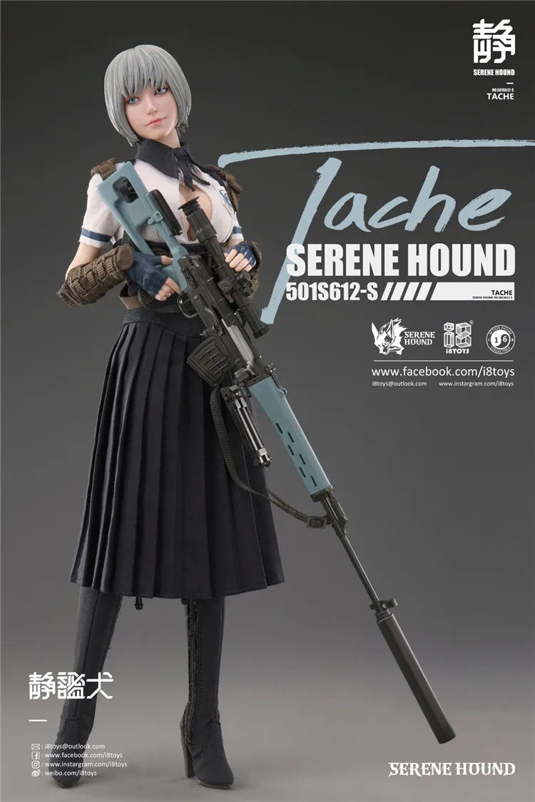 I8 Toys 501S612 1/6 Serene Hound Troop Beautiful Girl Survival Enhanced Tache Night Fight Enhanced Rine 12" Action Figure Body