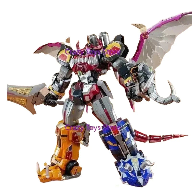 In Stock New Burst Model ZL-01 KO FLAMETOYS BEAST Dragon King Caesar Megazord Alloy Finished Model Movable Figure.