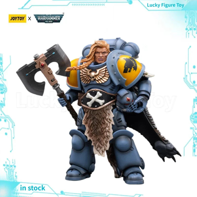 【Original】JOYTOY Warhammer 40K Space Marines Space Wolves Claw Pack Pack Leader -Logan Ghostwolf 1/18 Action Figure Toys
