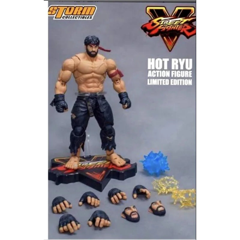 Storm Toys Original 1/12 Street Fighter 5 Alex ALEX Three Head Carving Game Mobile Doll Model Handmade Toy Gift Collection