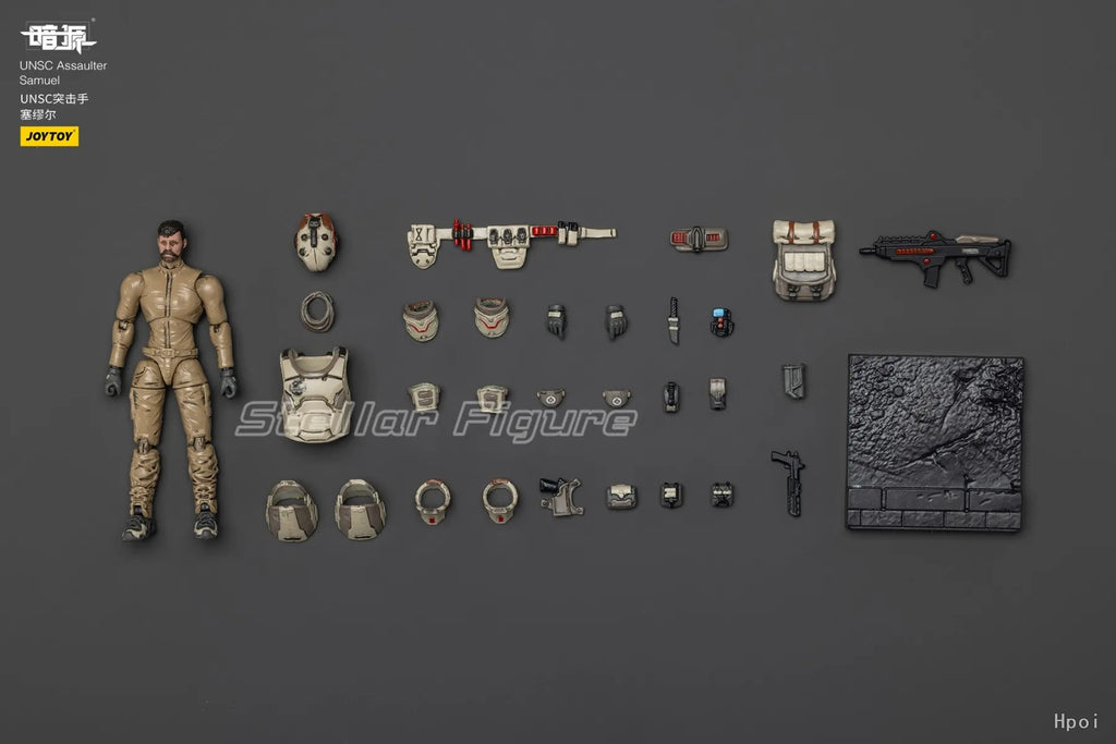 【SF】JOYTOY Dark Source 1/18 Action Figure UNSC Assaulter Samuel Model Toys Gifts Collection Ornaments