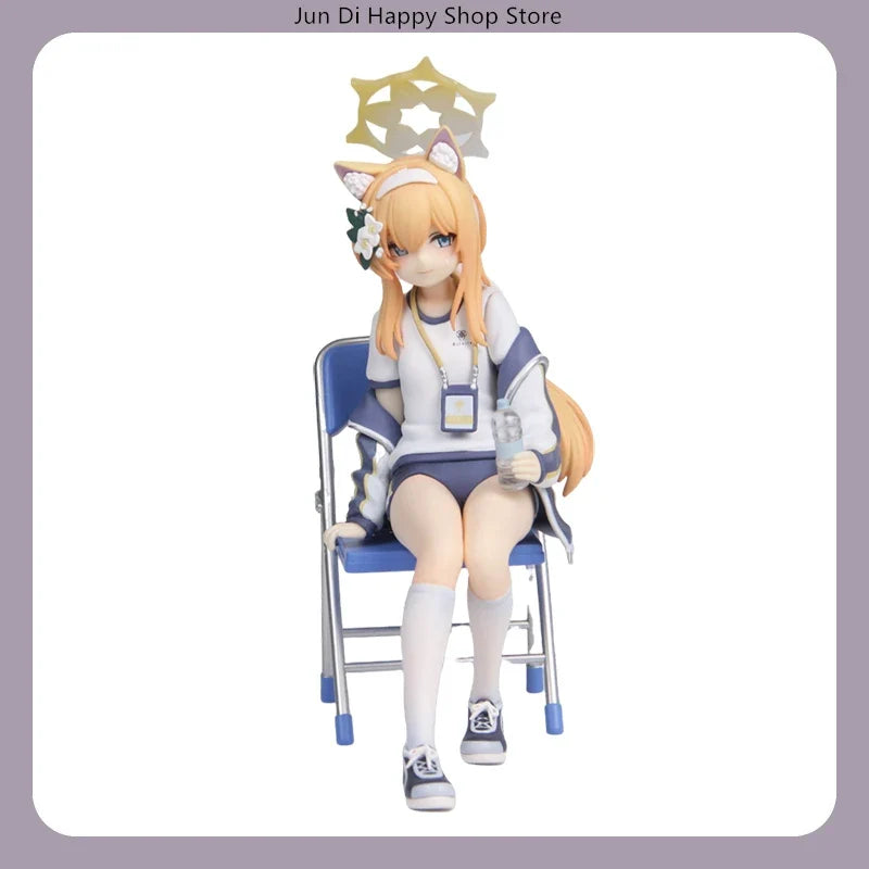 Blue Archive Iochi Mari Gymnastics Uniform 18cm Sitting Pose Anime Figure Statue Desktop Decoration Gift