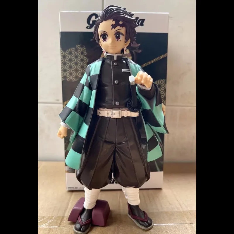 Demon Slayer Ros Series Large Tanjiro Nezuko Agatsuma Zenitsu Standing Figure Collectible Model Desktop Decoration