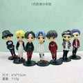Bts Q Edition Anime Doll Hand-Made Model Car Decoration Ornaments Collectible Action Figure Jk V Rm Characters Mic Drop