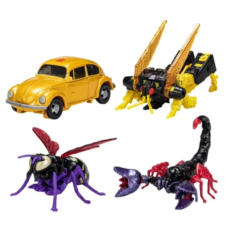 In Stock Transformers Legacy BuzzworthyBumblebee Creatures Collide 4-Pack GoldbugScorponok Ransack Skywasp Action Figure Toy