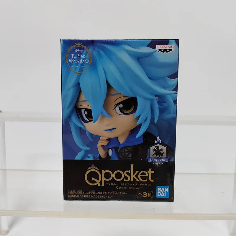 Genuine Bandai Q posket Series Disney Twisted Leona Jack Ruggie Wonderland Azul Ashengrotto Collectible Model Toys Gift
