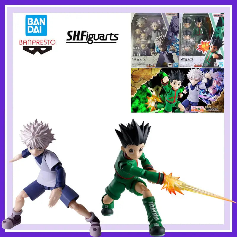In Stock Genuine Brand New Unopened Bandai Banpresto Hunter Hunter S H Figuarts Gon Freecss Killua Zoldyck Action Figure Gift