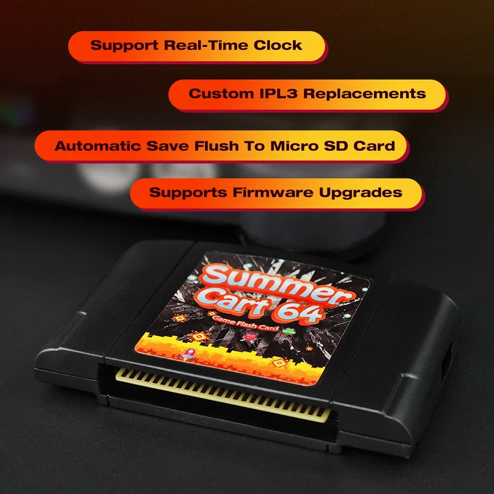 5400 In 1 SummerCart 64 Open Source Game Card For Nintendo 64 Console SC64 Cartridge Support GB/GBC/SNES/SFC Emulator 64DD Games
