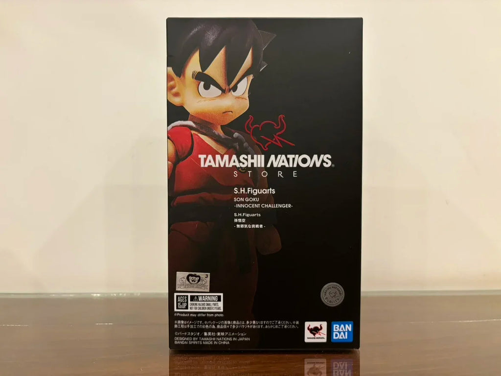 Original Bandai Shf Dragon Ball Anime Figures Innocent Challenger Son Goku Action Figurine Kid Goku S.h.figuarts Toy In Stock
