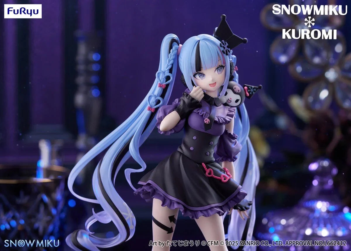 Furyu Miku Hatsune Anime Miku & Kuromi Trio Try iT Action Figures Model Figurine Original Figuarts Decoration Collection Toys