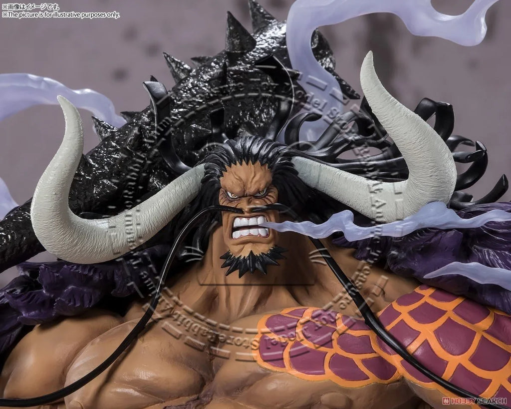 In Stock Original Genuine Bandai Statue Figuarts Zero ONE PIECE Kaido Metal Parts Translucent Effect  Collectible