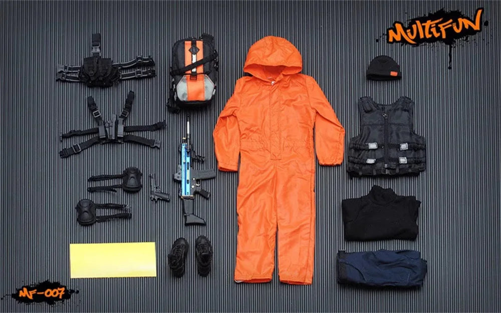 1/6 MULTIFUN MF007 Man Zone Agents Das Spezialbereich-Anzug-Waffen-Set Spielzeug Modell Ohne Kopf Ohne Körper für 12" DAM DID COO Actionfiguren