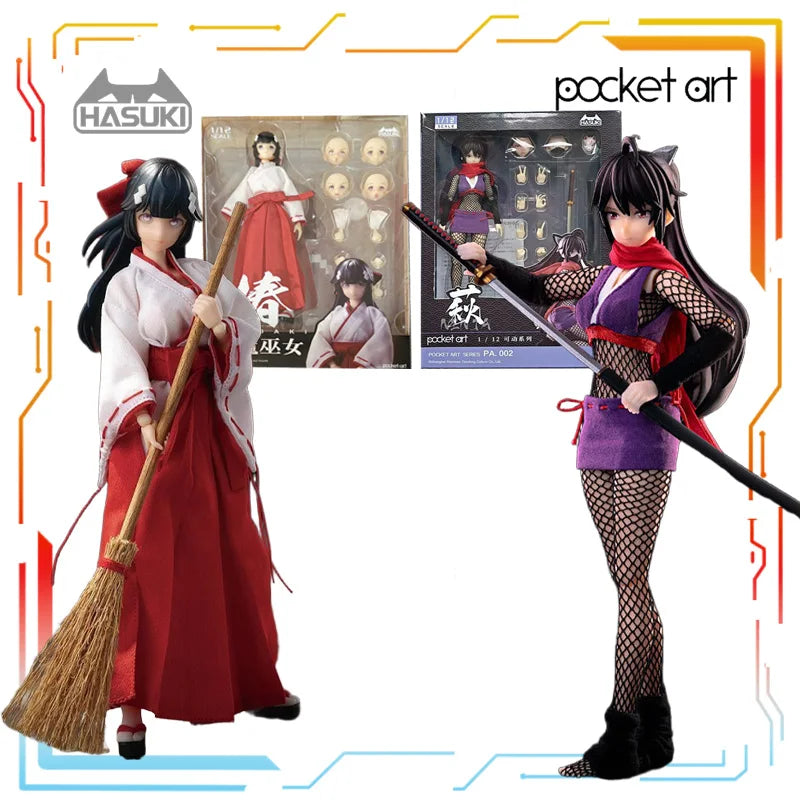 Spot Supply HASUKI Original Pocket Art Series 005 Chun Anime Action Figure Assembly Model Toys Collectible Model Gifts for Boys