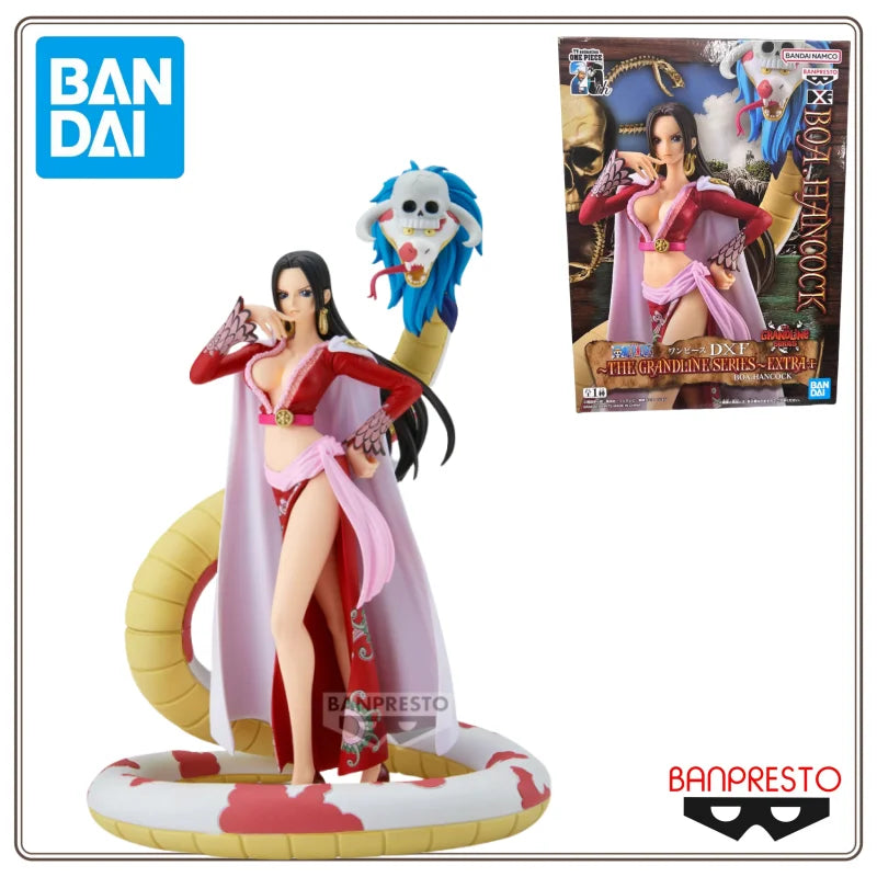 In Stock BANDAI Original BANPRESTO DXF THE GRANDLINE SERIES EXTRA Boa Hancock Figure Anime One Piece Model Genuine Toy