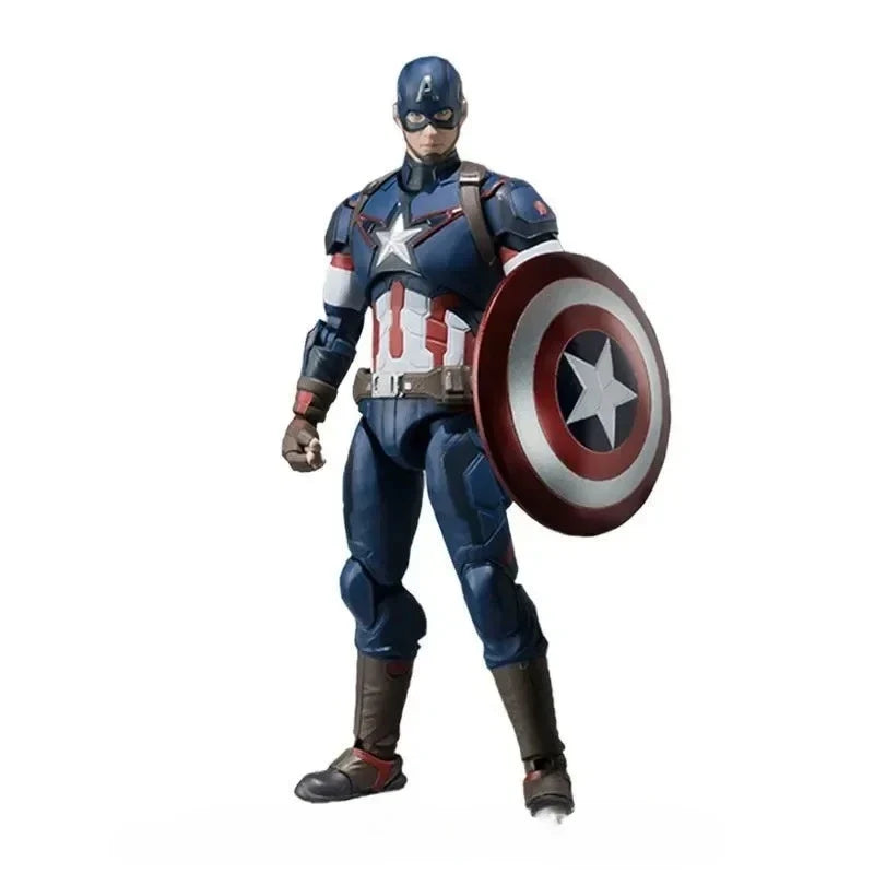 In Stock Bandai Original MARVEL S.H.Figuarts SHF Avengers：Age of Ultron Captain America Figure Model Collection Toy Gift