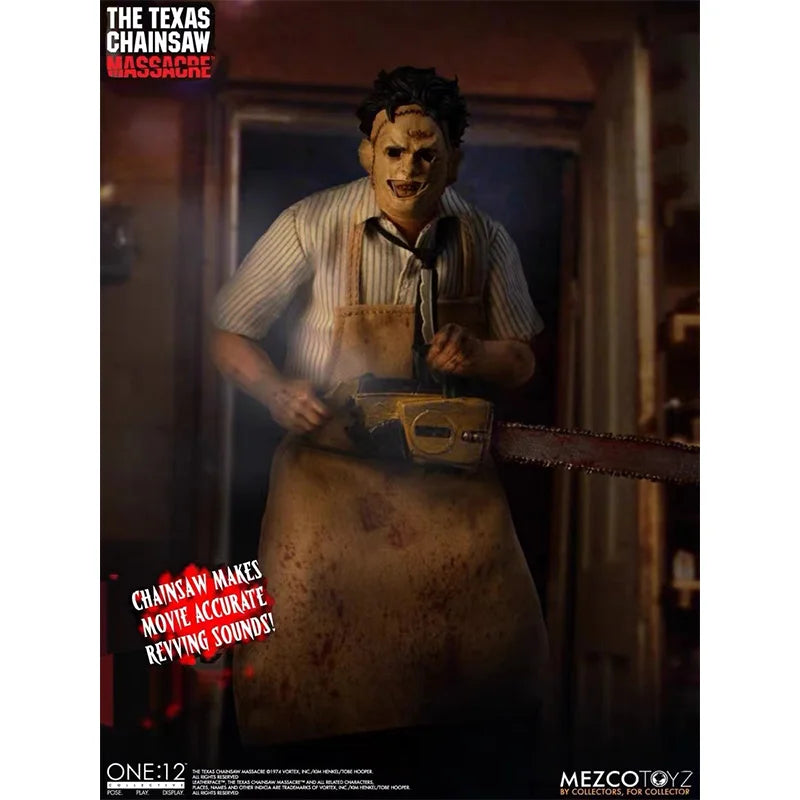 Original MEZCO ONE:12 LEATHERFACE Chainsaw Massacre Action Collectible Model Assemble Toys Gift