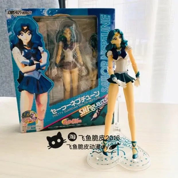 15cm Anime Pretty Guardian Sailor Moon PVC Action Figure SHF Model Toys Tsukino Usagi Movable Kawaii Doll Ornament Children Gift