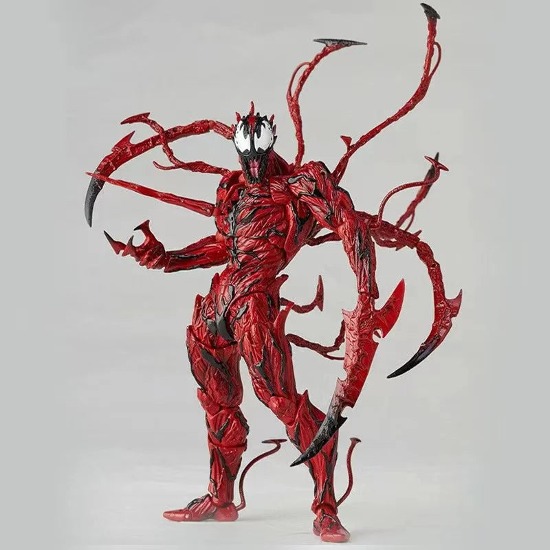 AMAZING YAMAGUCHI Carnage Venom Spider Man Marvel legends Action Figure Joint Movable Change Face Statue Model kids for Toy Gift
