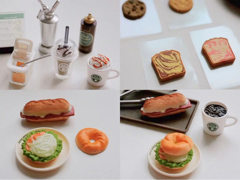 Rement Petit Mini Fashion Coffee House Scene Decorative Figurine Blind Box Display Item Collectible Toy Action Figure