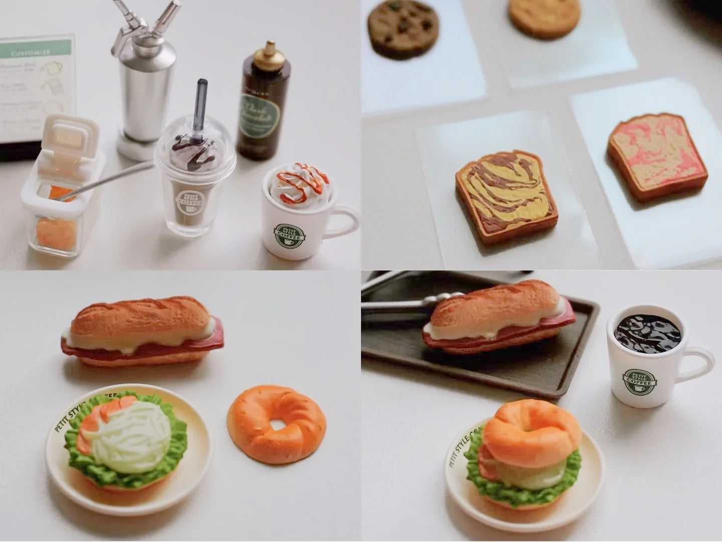 Rement Petit Mini Fashion Coffee House Scene Decorative Figurine Blind Box Display Item Collectible Toy Action Figure