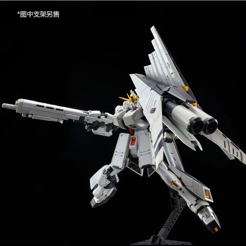 Bandai Genuine RG RX-93 V GUNDAM HWS Anime Action Figure Robot Periphery Collectible Assembly Model Toys Ornaments Gift Children