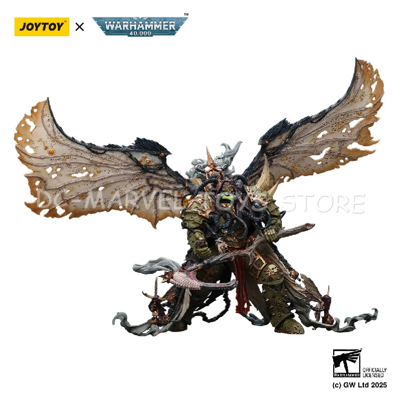 JOYTOY 1/18 Mortarion Daemon Primarch Of Nurgle With Ancient Weapons The Lantern And Silence Action Figure Gift Toys