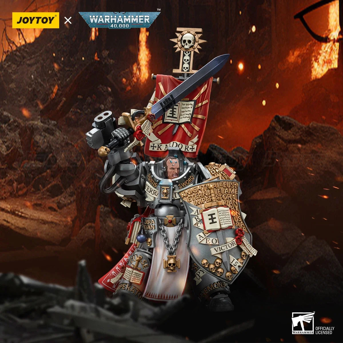 【In Stock】JOYTOY Warhammer 40K Grey Knights Kaldor Draigo Model Toys 1/18 Action Figure