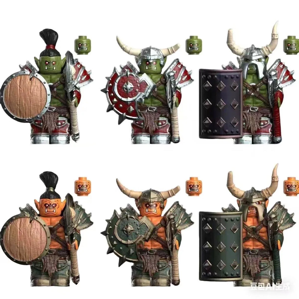 38-piece Warcraft Warrior Mini Building Block Figures Toy, Orc Warrior Figurine Model Collectible Gift Toy