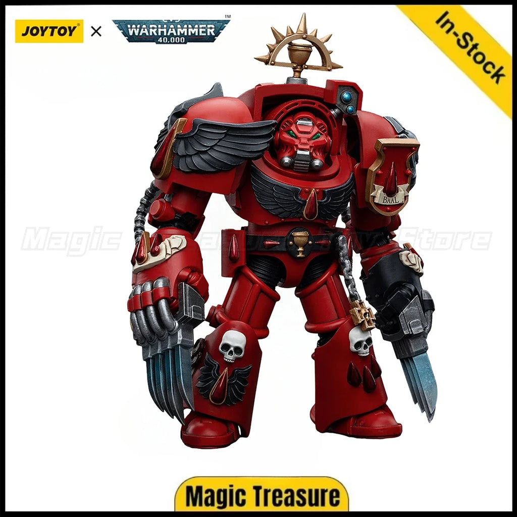 【In Stock】JOYTOY 1/18 Action Figure Warhammer 40K Blood Angels Assault Terminators Brother Tyborel Model Toy