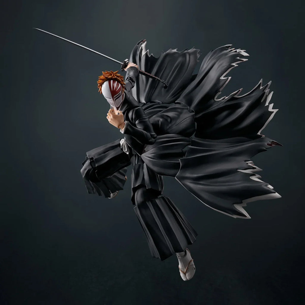 In Stock BANDAI Bleach SHT Kurosaki Ichigo Getsuga Tensho Joints Movable Original Model Kit Action Figure Toy Gift Collecting