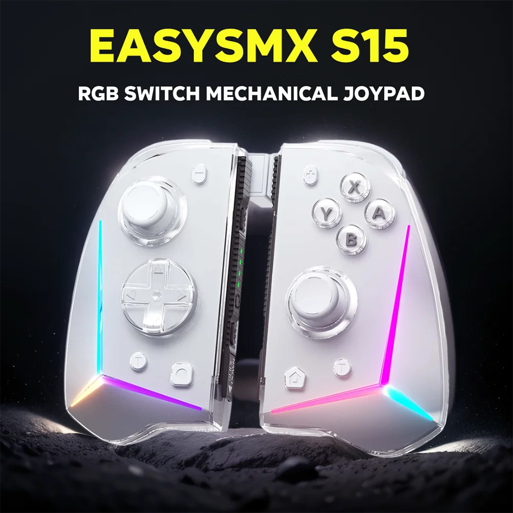 EasySMX Gyroscope Joypad Gamepad S15 RGB Controller Compatible with Nintendo Switch/OLED, Wake Up, NFC Amiibo, Hall Effect