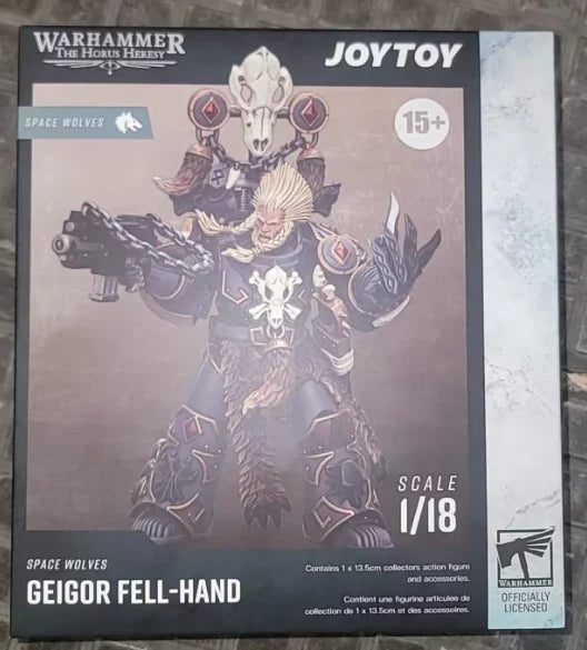 【SF】JOYTOYS Warhammer 40K 1/18 Action Figure Space Wolves Geigor Fell Hand Anime Model Gifts Toys
