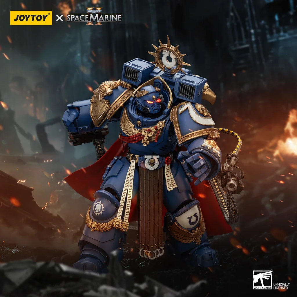 JOYTOY Warhammer 40K 1/18 Action Figure Ultramarines Marneus Calgar, Chapter Master Anime figures Toys Collection