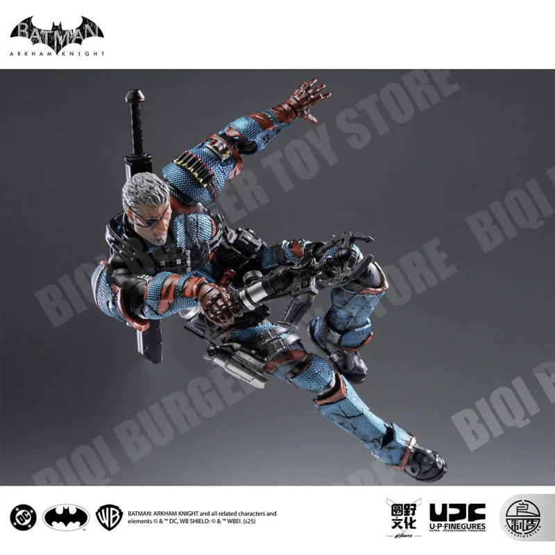 Original X U-P-Finegures Arkham Knight Deathstrok Action Figure V8.04 Suit Batman Figures 1/12 Colletion DC Multiverse Toy Gift