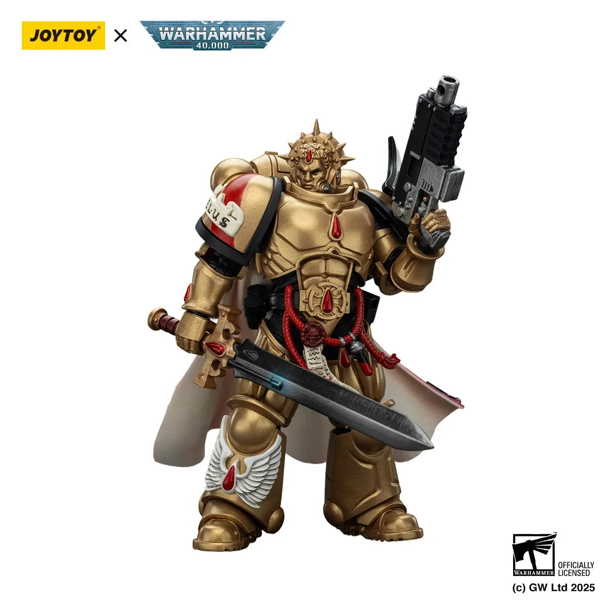[IN STOCK] JOYTOY Warhammer 40K Action Figure 1/18 Blood Angels Captain with Heavy Bolt Pistol & Power Sword Model birthday