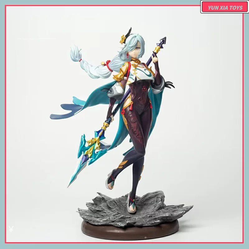 30cm Genshin Impact Shenhe Standing Position Game Girl Figure Model Gk Statue Boys Collection Desktop Decoration Ornament Toys