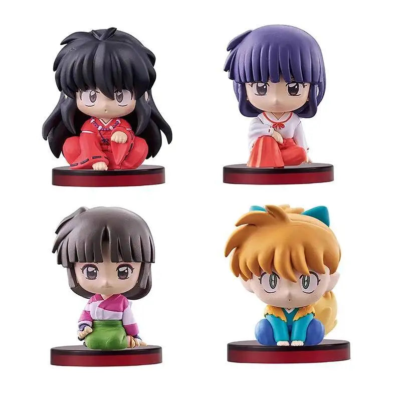 Inuyasha Action Figures 4.5cm Mini Figures 1pc Random Color - Kikyo Seven Jewel Coral Q Version Collectible Toy
