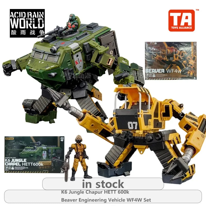 Acid Rain War Original Machine Serie K6 Jungle Chapur HETT 600k\Biber Engineering Fahrzeug WF4W Set Actionfigur Modellspielzeug