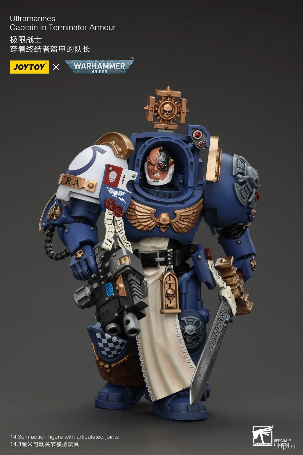 [SF] JOYTOY 1/18 Action Figure Warhammer 40K  Ultramarines Captain in Terminator Armour  Prime Model Toy Gift