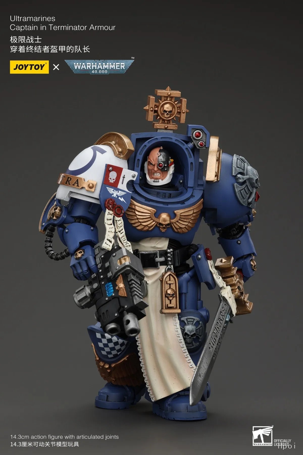 [SF] JOYTOY 1/18 Action Figure Warhammer 40K  Ultramarines Captain in Terminator Armour  Prime Model Toy Gift