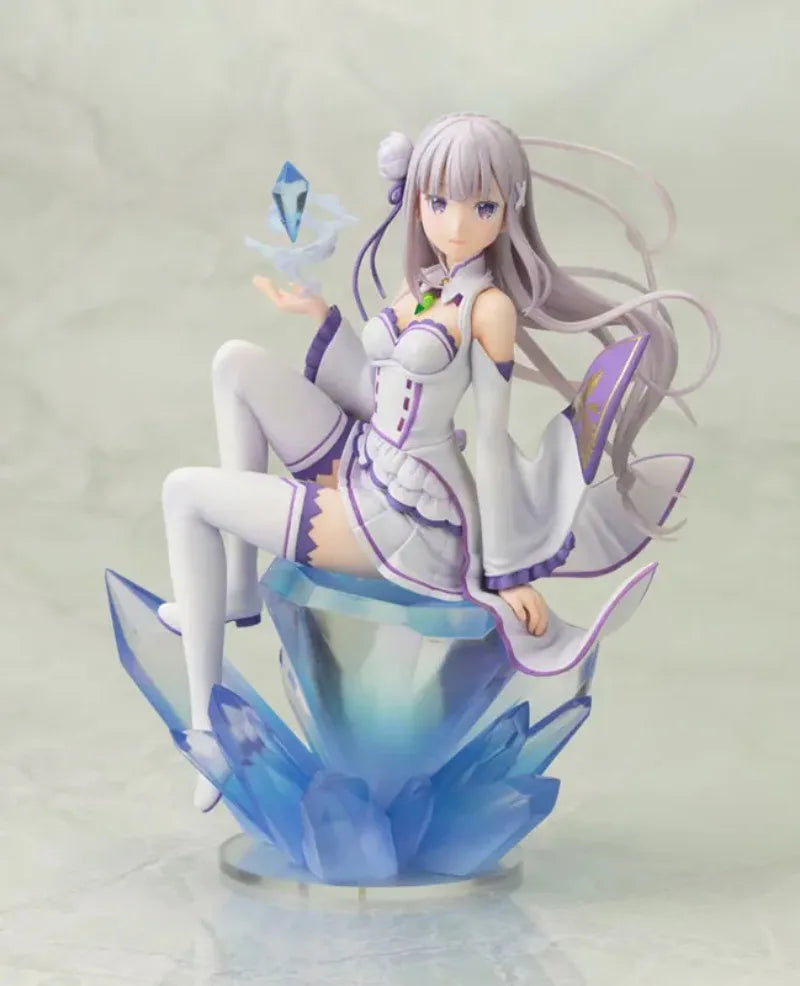 KOTOBUKIYA Original:Re:Zero kara Emilia Crystal style 17cm PVC Action Figure Anime Figure Model Toys Figure Collection Doll Gift