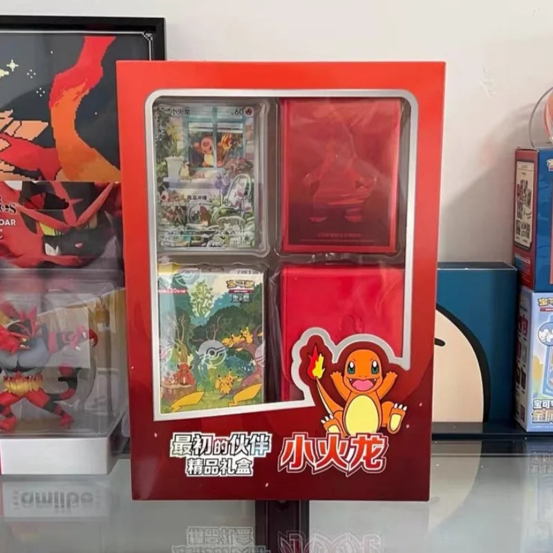 Genuine Pokémon Ptcg Card Trading Card First Partner Gift Box Chinese Version Charmander Squirtle Bulbasaur Game Card Collection