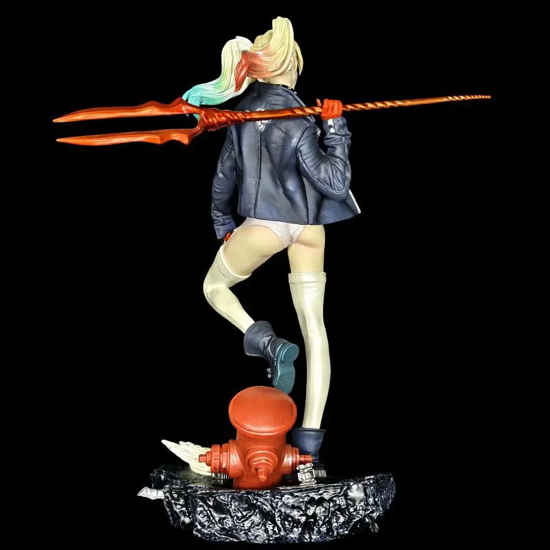 New Fanart 1/6 Harly Quinn Cos Asuka Anime Figure Slap Clown Girl Asuka Gk Statue Handmade Model Toy Gift